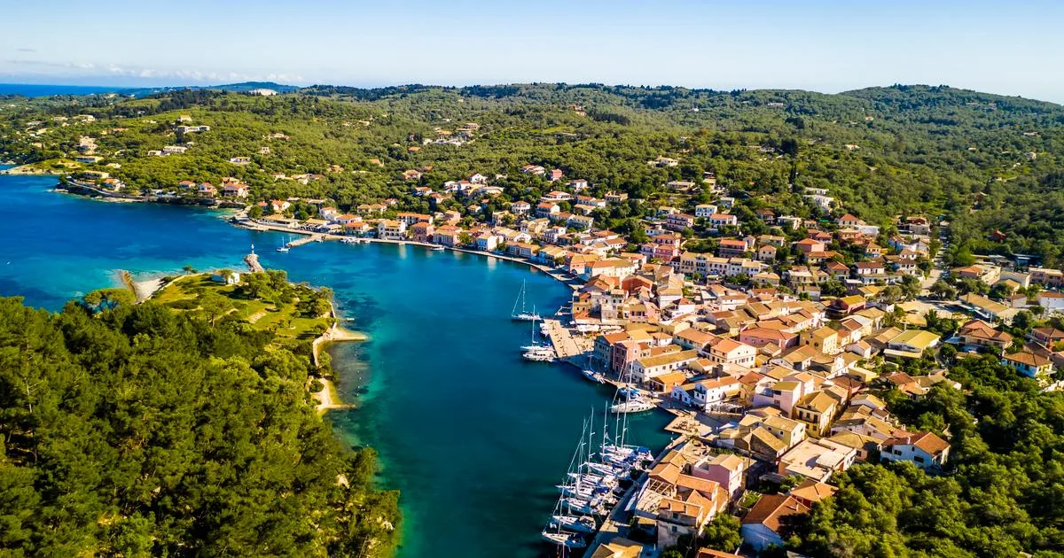 White cliffs and turquoise grottoes of Paxos