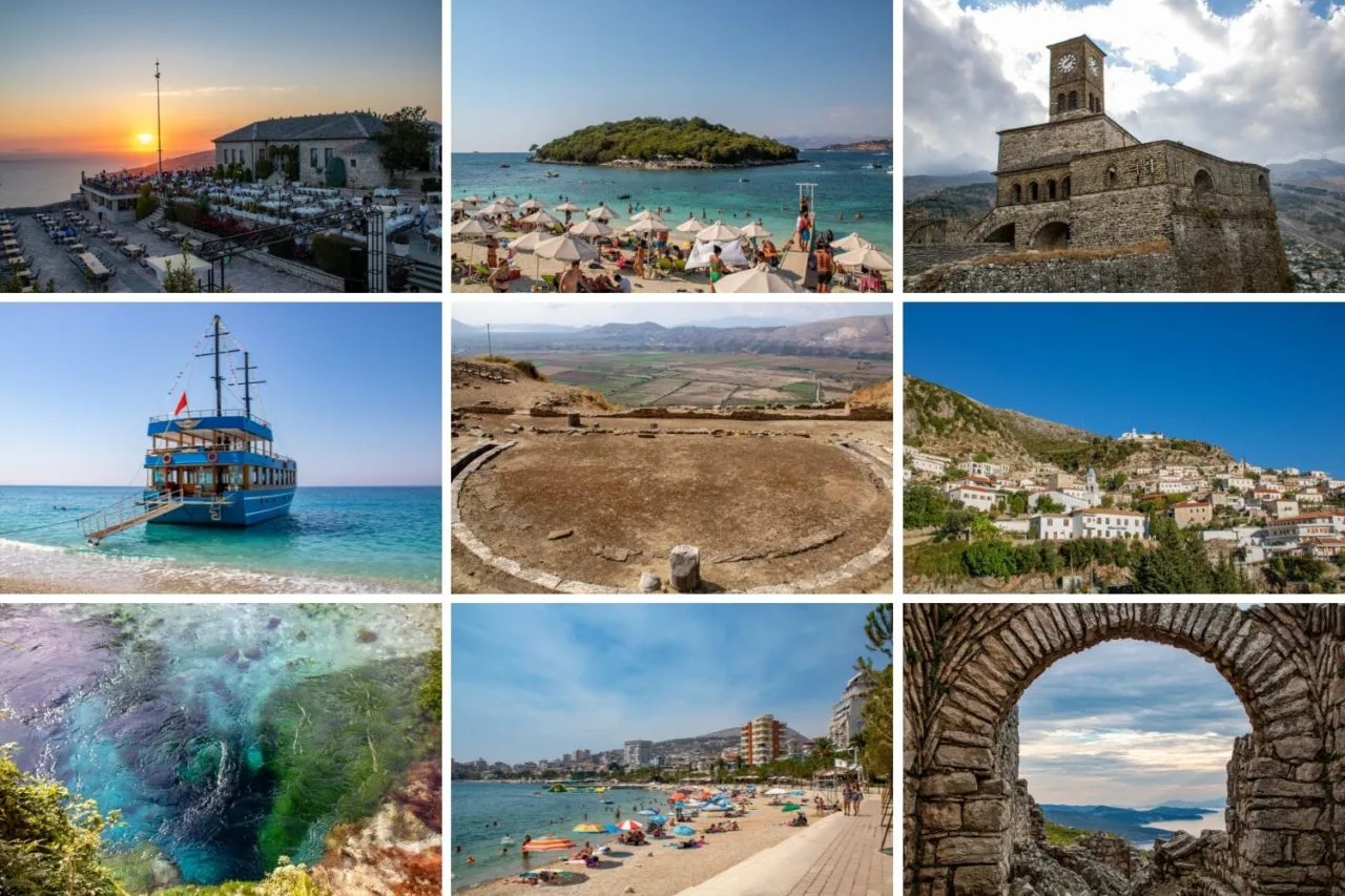 Harbour and old-town of Sarande, Albania